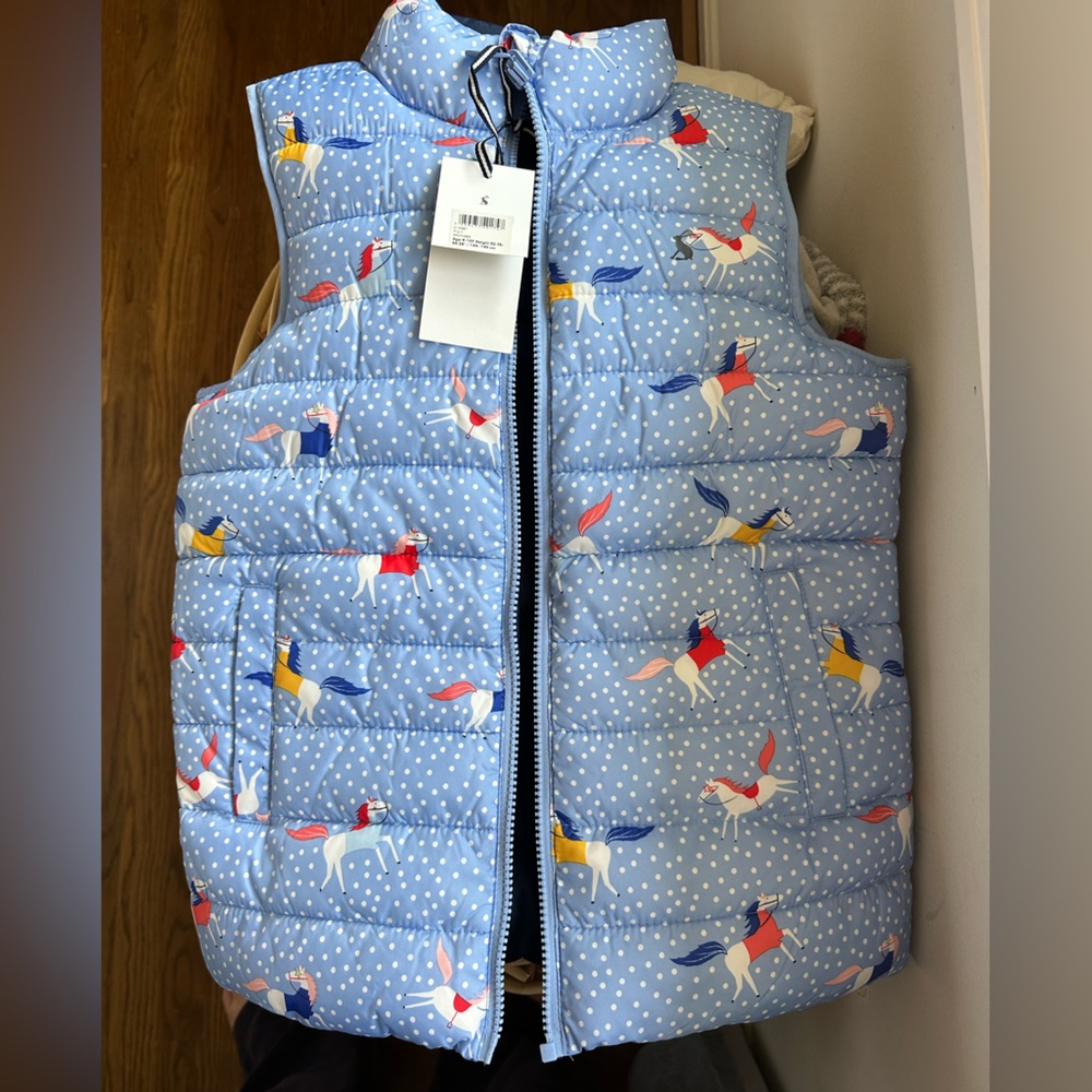 Joules‎ Horse Reversible Puffer vest- new with tags